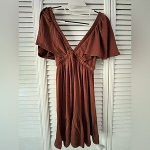 Z Supply Backless Brown Dress